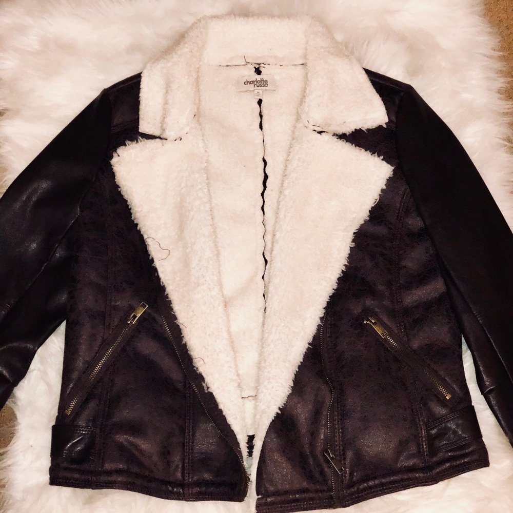 Charlotte Russe Brown pilot jacket